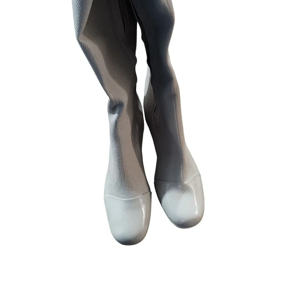 Waterproof Guarenteed Knee High Boots Womens SZ 8 Vintage Rubber Textured Heeled